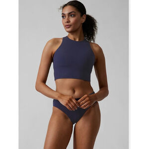 Athleta S D DD cup navy dress blue Conscious crop top swim bathing suit tankini